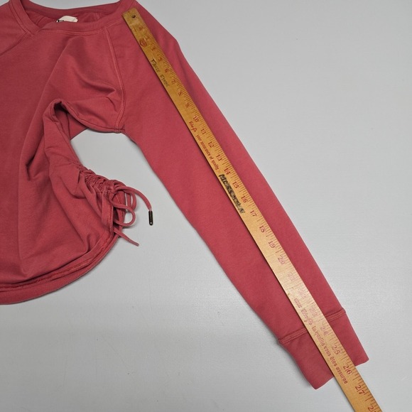 Pact Sweatshirt Womens Small Pink Long Sleeve Cinch Pullover Everyday Staple - Picture 10 of 12